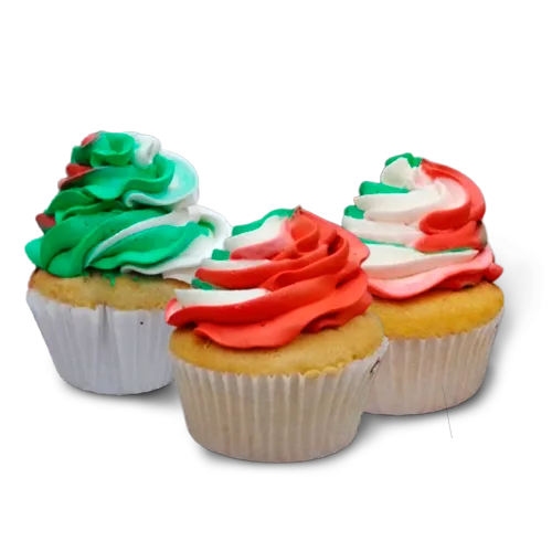 Cup Cake con Decorado Tricolor