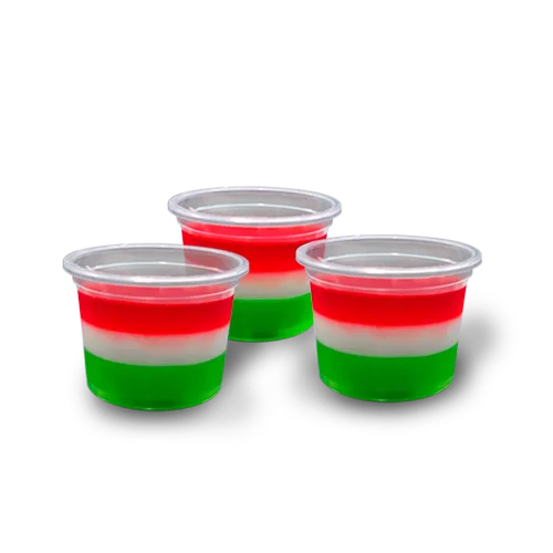 Gelatina Tricolor en Vaso