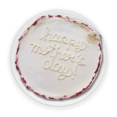 Red Velvet con letrero Happy mother´s day.
