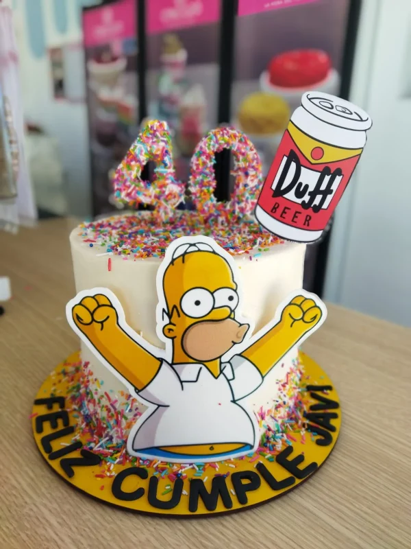 Homero Simpson, Pastel Personalizado, Cerveza, Donas